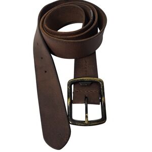 Distressed Leather Belt Mens 42 Brown Rugged Rustic Workwear American Eagle AEO